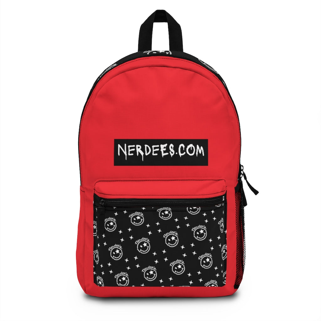 Nerdee's Logo Backpack (Design 05) - Red