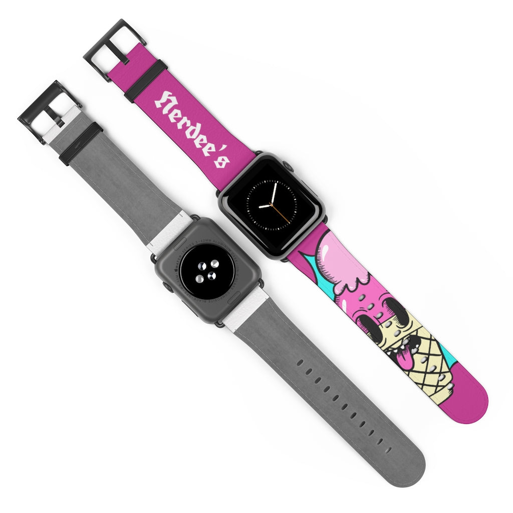 Nerdee's "I-Scream" Watch Band - (Design 01) Hot Pink