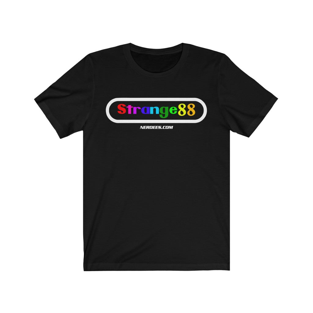 Strange 88 Retro Logo "80's 8 Bit" (RGB White) - Unisex Jersey Short Sleeve Tee