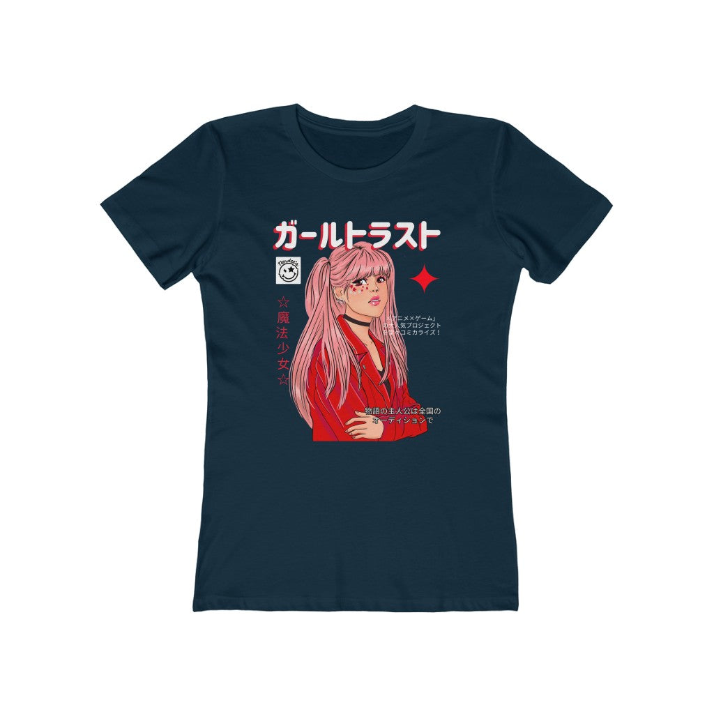 Otaku's Boutique (Nerdee's) "Pop Star" (Design 01) - Women's The Boyfriend Tee