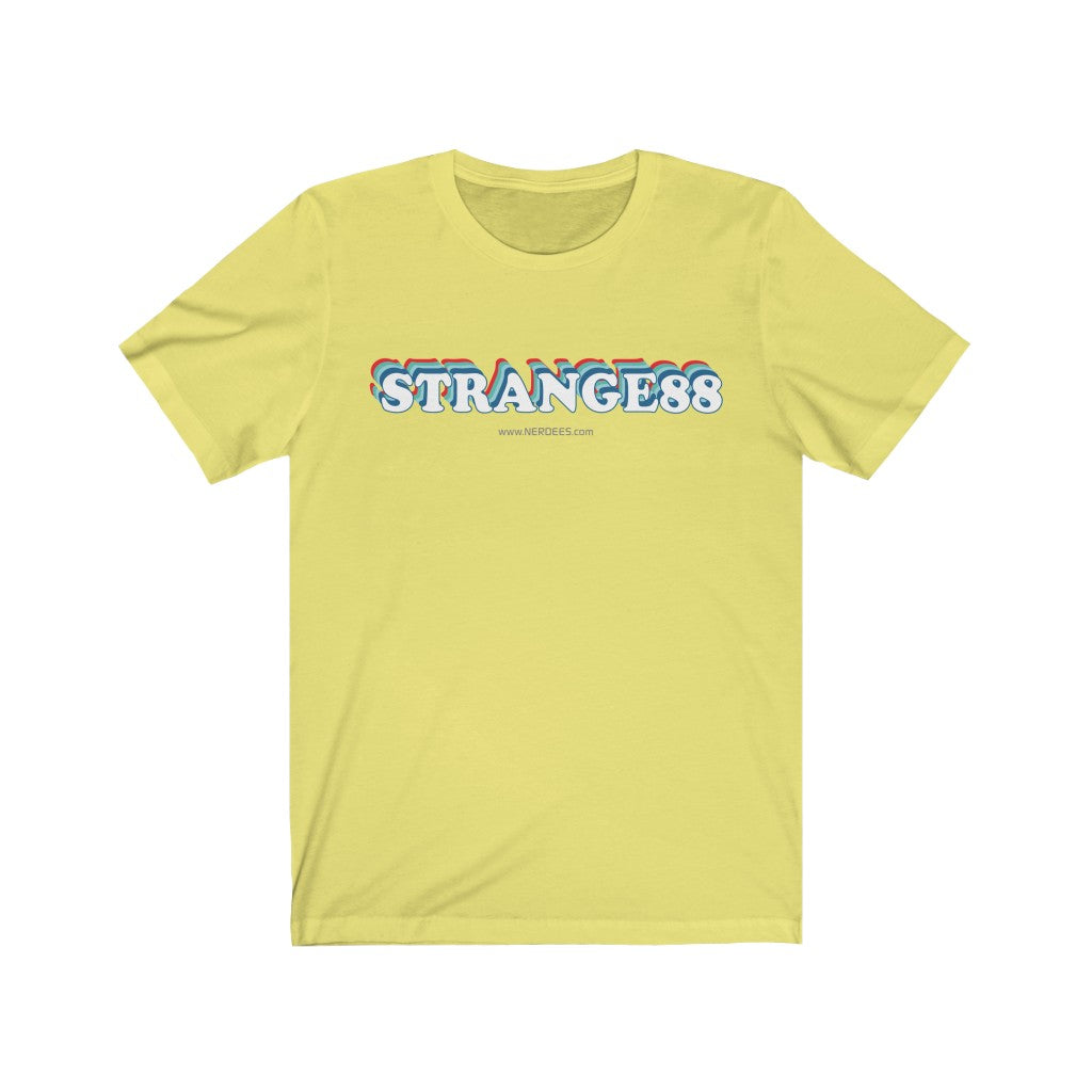 Strange 88 Retro Logo Tee "80's Vacation" - Unisex Jersey Short Sleeve Tee
