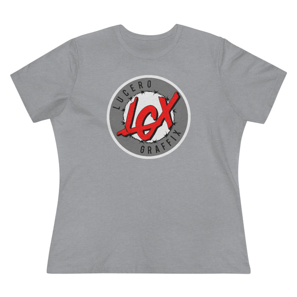 LGX Logo (WHT/GRY/RED) - Women's Premium Tee
