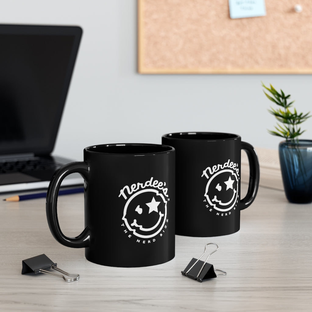 Nerdee's Official Logo Black mug 11oz