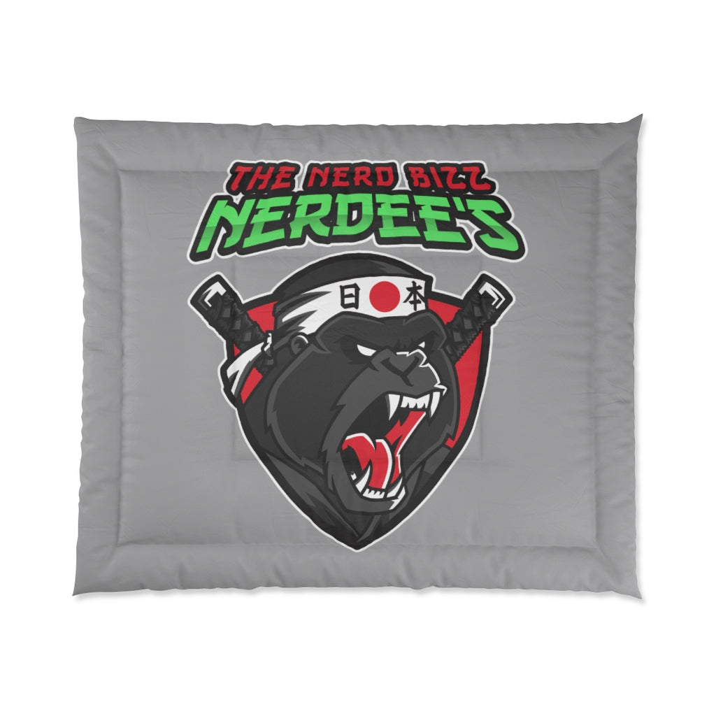 Nerdee's "Gorilla Samurai" Gray Comforter