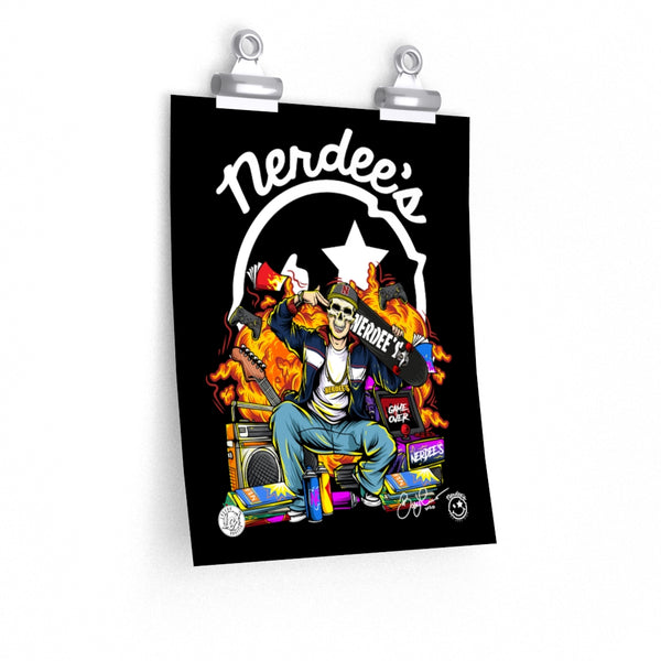 Nerdee's Collectible Art - Nerdee's Original Store Explosion - Signed by Creator - Premium Matte vertical posters