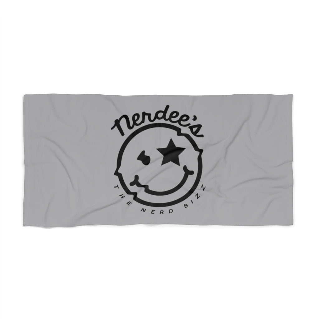 Nerdee's Official Logo Beach Towel - BLK/GRY