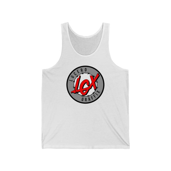 LGX GRY/RD Logo - Unisex Jersey Tank