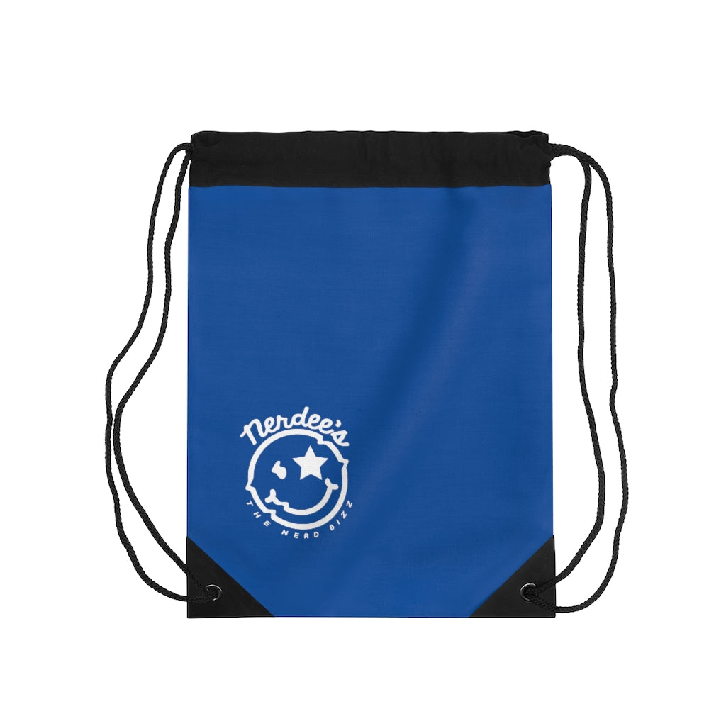 Nerdee's Official Logo (Design 01) - Drawstring Bag - Blue