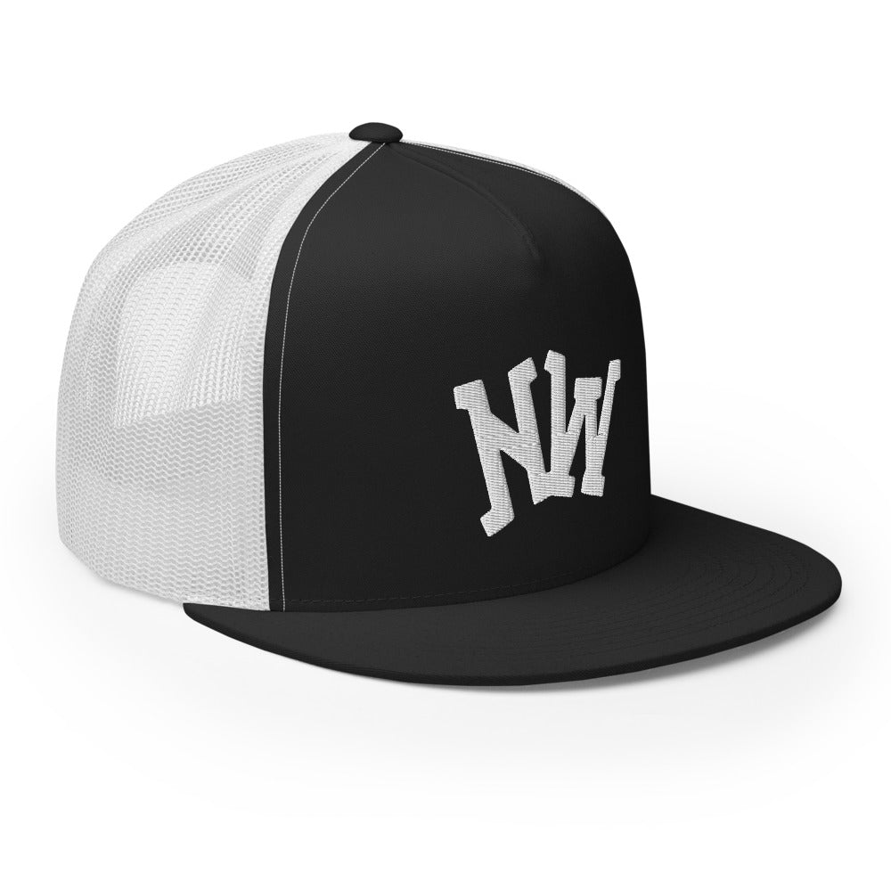 Nerdee's World NW Logo - Flat Bill Trucker Cap