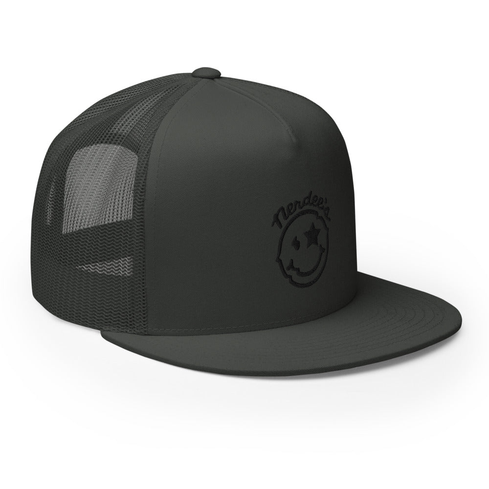 【TLLDAWN】PIERCE LOGO TRUCKER CAP BLACK Blackhat
