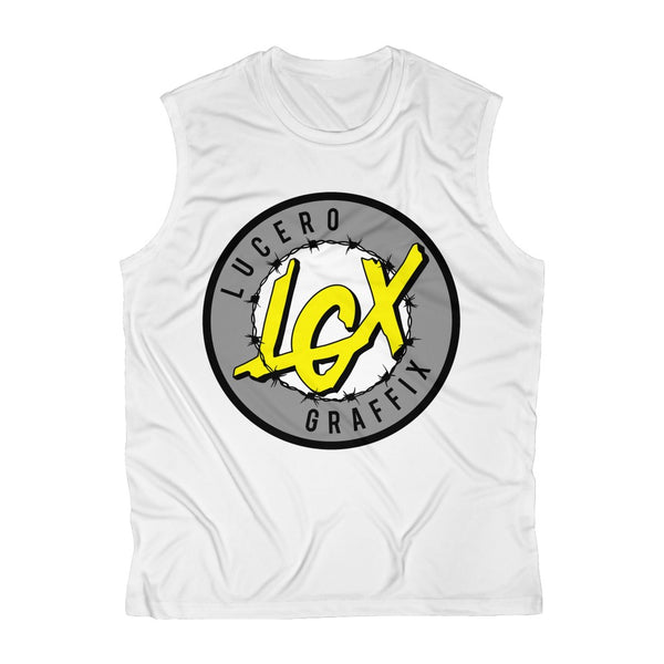 LGX Logo (WHT/GRY/YEL) - Men's Sleeveless Performance Tank