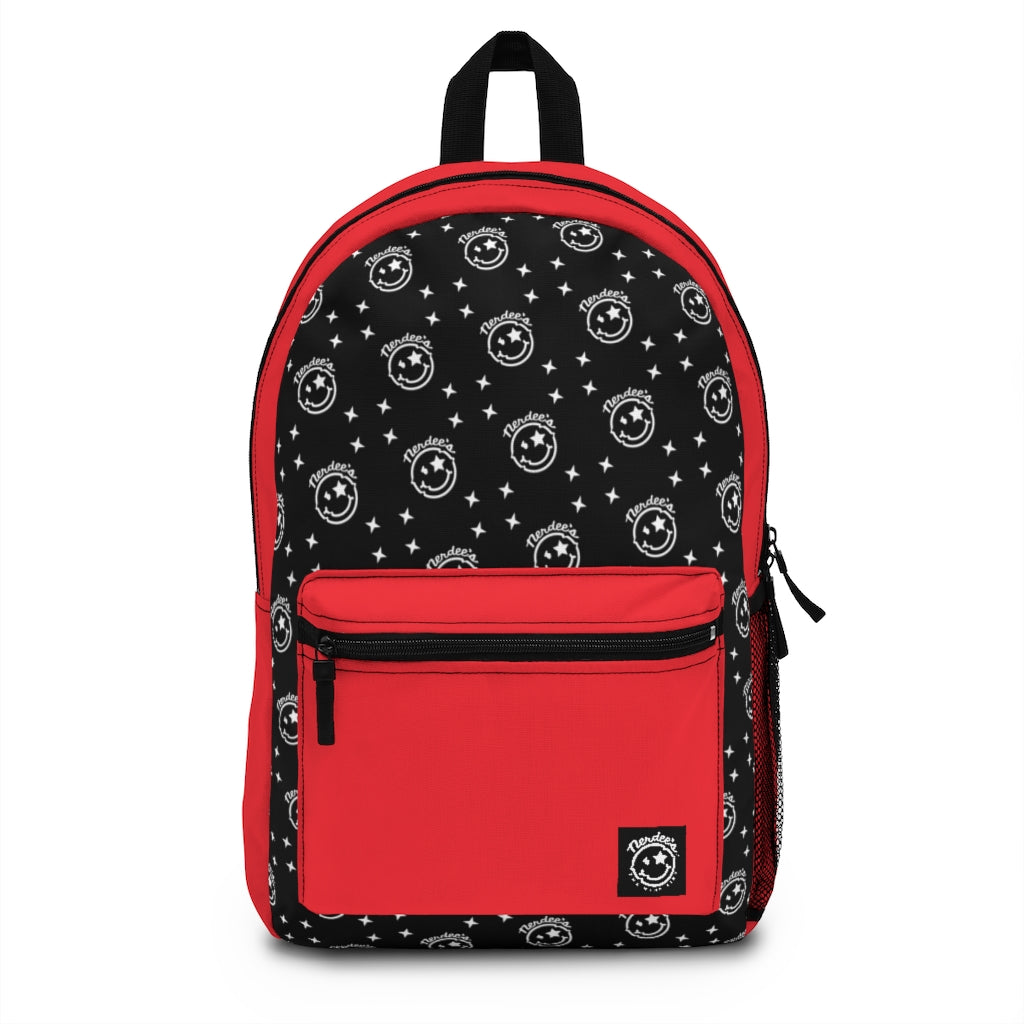 Nerdee's Logo Backpack (Design 04) - Red