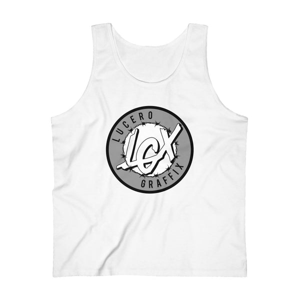LGX Logo (WHT/GRY/WHT) - Men's Ultra Cotton Tank Top