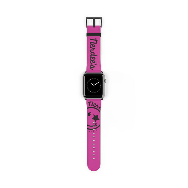Nerdee's Official Logo Watch Band - (Design 01) Hot Pink