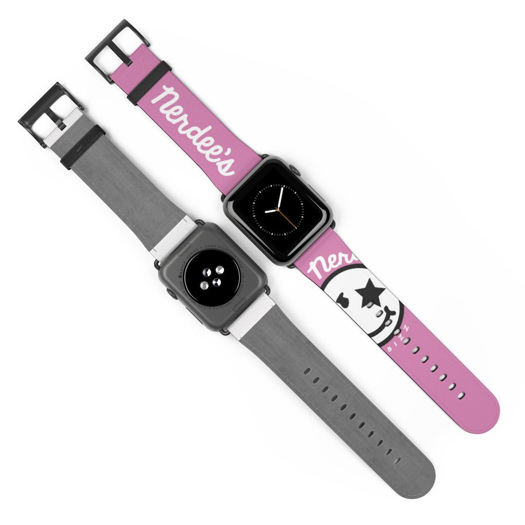 Nerdee's Official Logo Watch Band - (Design 02) Pink