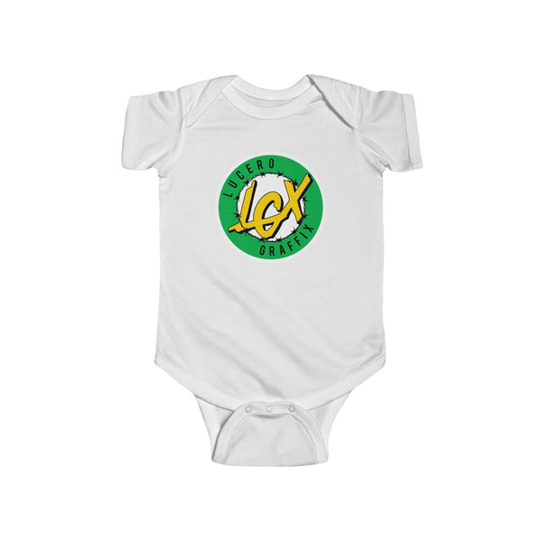 LGX Logo (WHT/GRN/YEL) - Infant Fine Jersey Bodysuit