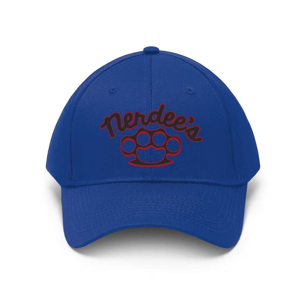 Nerdee's Brass Knuckles (BLK/RED) - Unisex Twill Hat