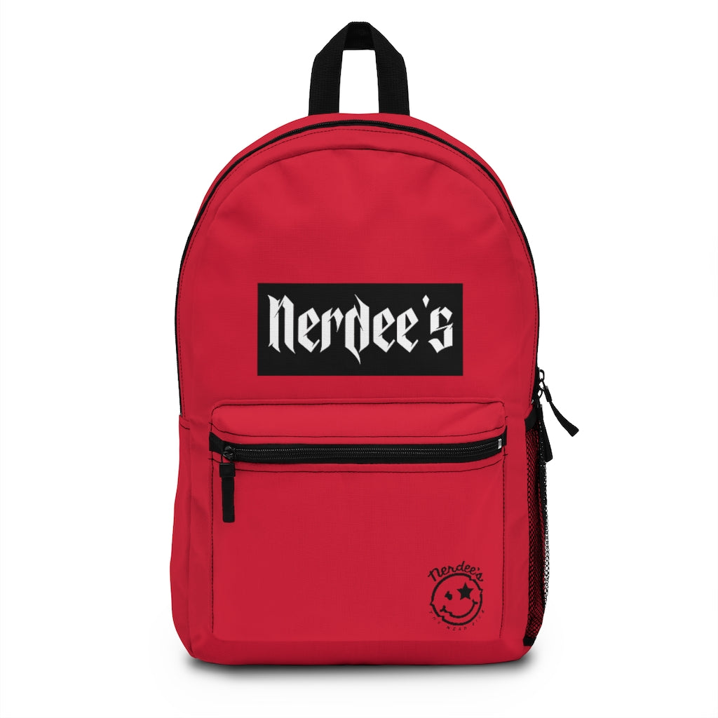 Nerdee's "Black Label" (Design 01) - Backpack - Red