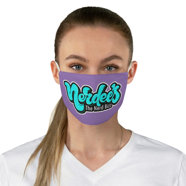 Nerdee's Aqua Graffiti Logo Fabric Face Mask - Purple