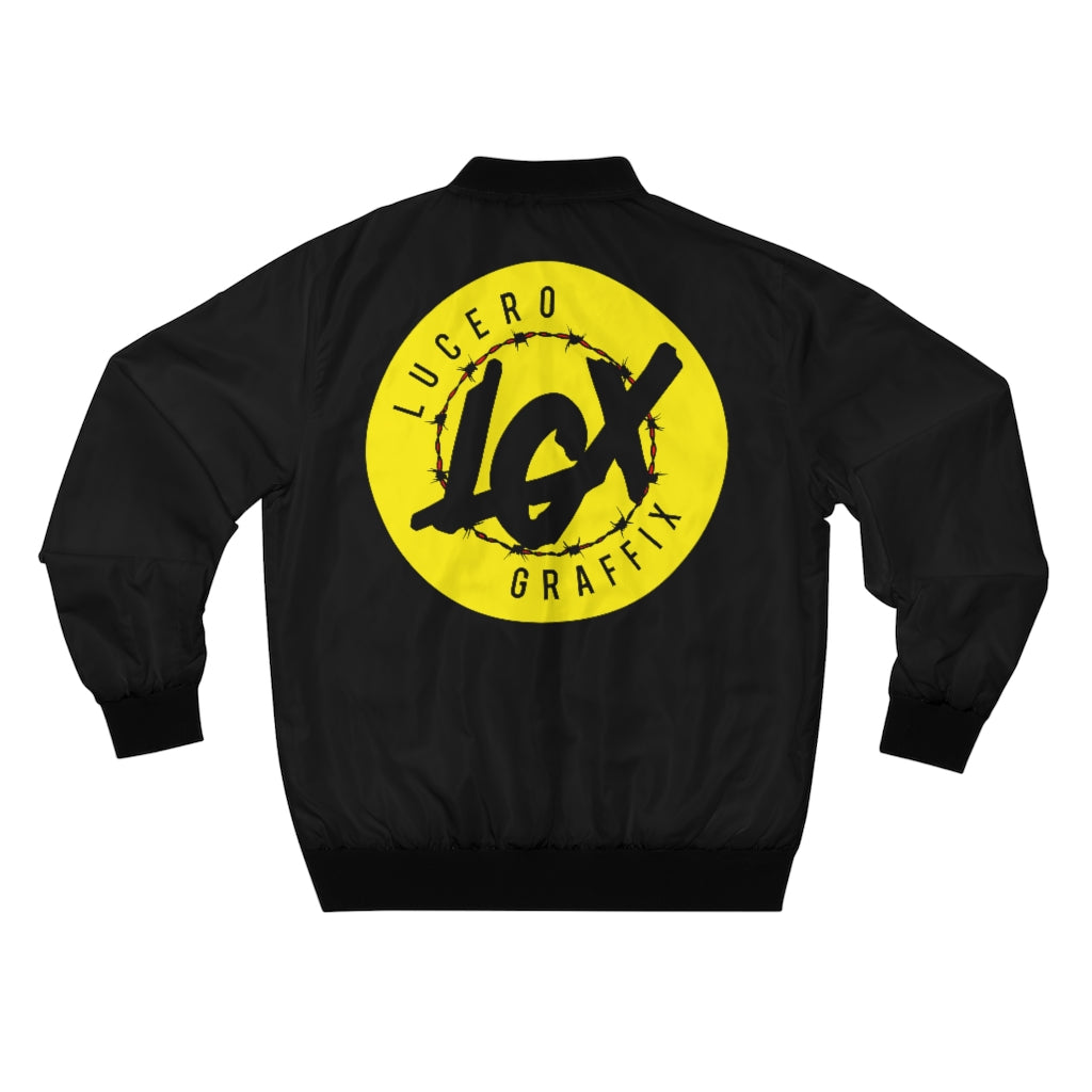 LGX - BLK/YEL Logo - Men's Bomber Jacket - Black