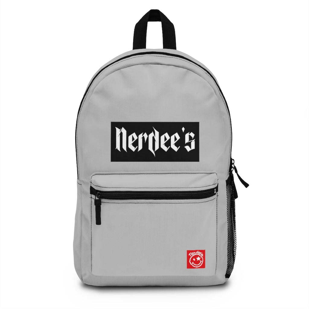Nerdee's "Black Label" (Design 03) - Backpack - Light Gray