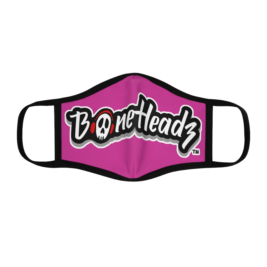 Boneheadz Logo - Fitted Polyester Face Mask - Hot Pink