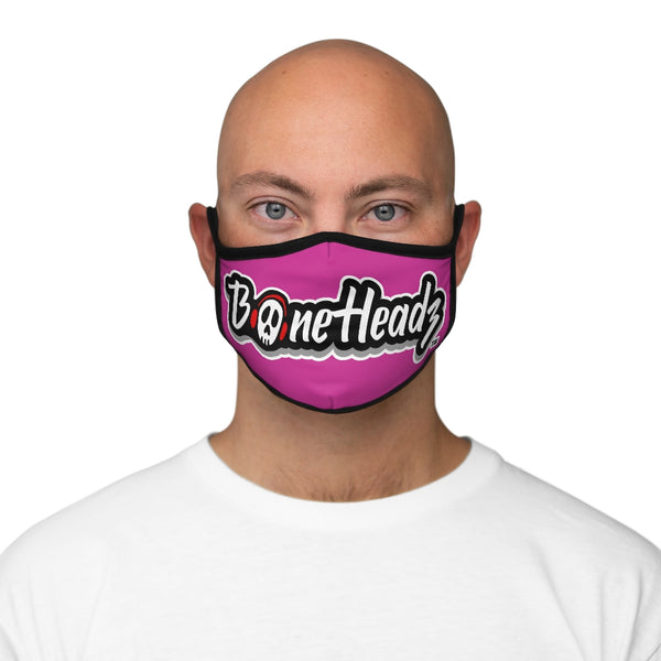 Boneheadz Logo - Fitted Polyester Face Mask - Hot Pink