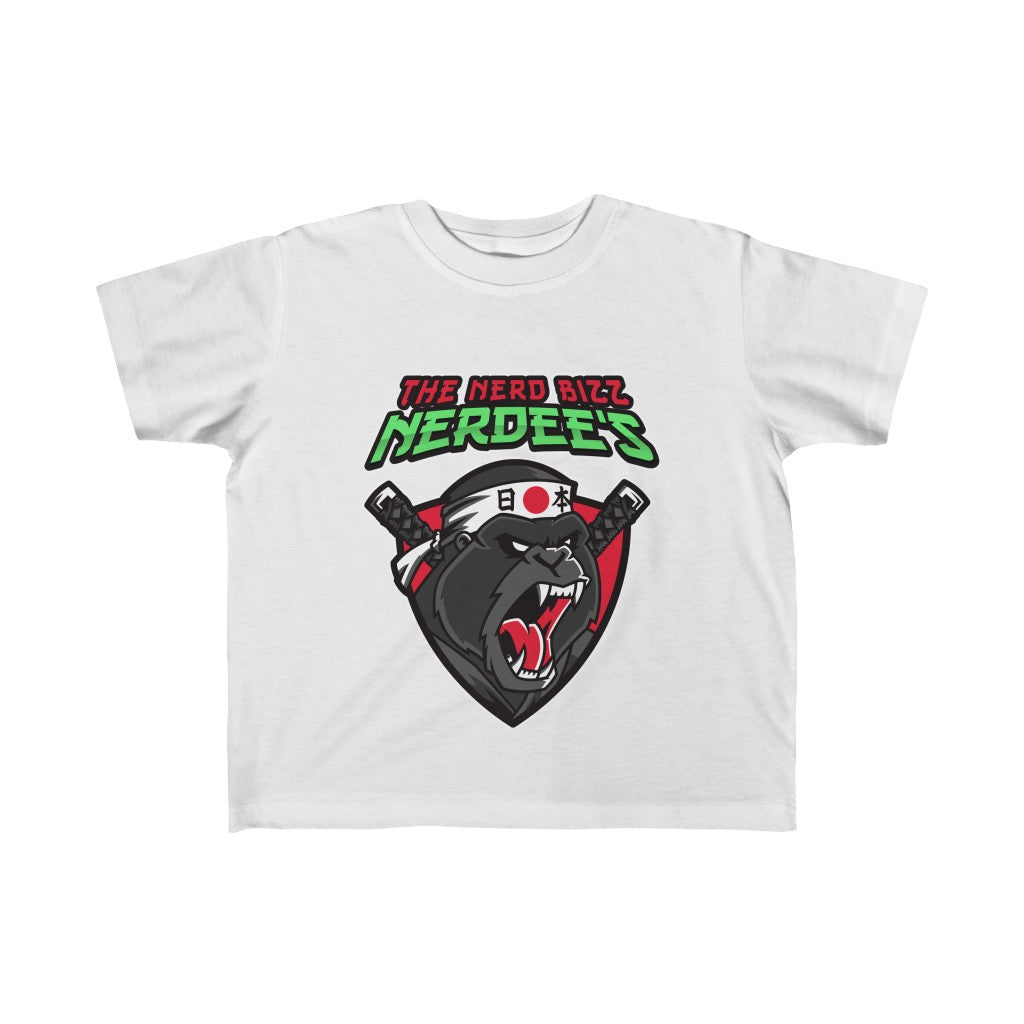 Nerdee's "Gorilla Samurai" Toddler Fine Jersey Tee 2T-6T