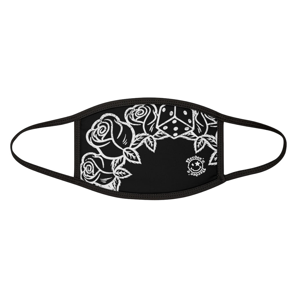 Nerdee's - "Bandit" (WHT Design 02) - Mixed-Fabric Face Mask - Black