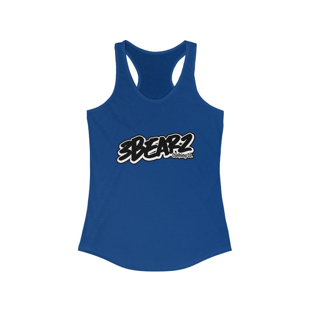 3Bearz Clothing Co. Logo (BLK Design 01) - Women's Ideal Racerback Tank