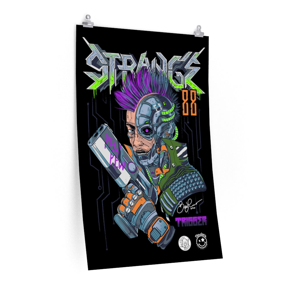 Nerdee's Collectible Comic Art - Strange 88 Comic Art "Trigger" (Limited) - Signed by Creator - Premium Matte vertical posters