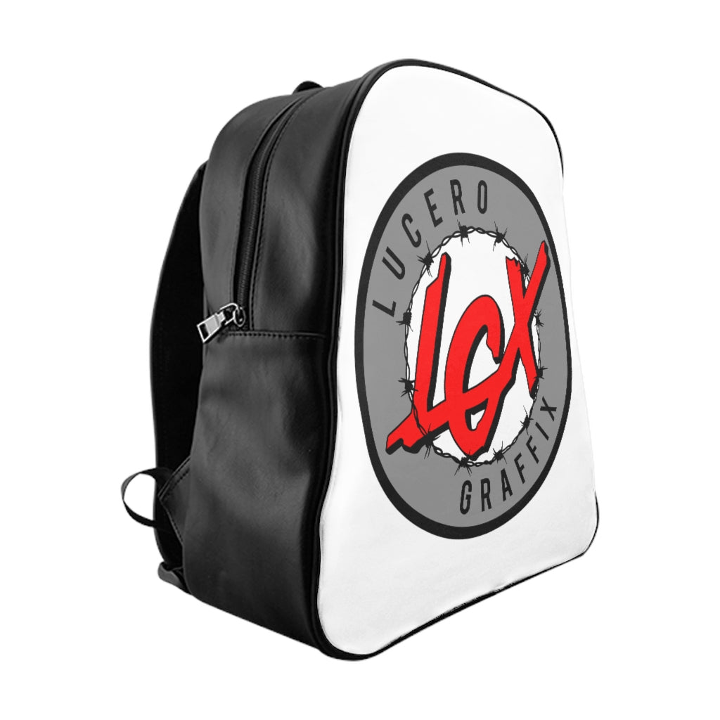 LGX School Backpacks - GRY/RD Logo