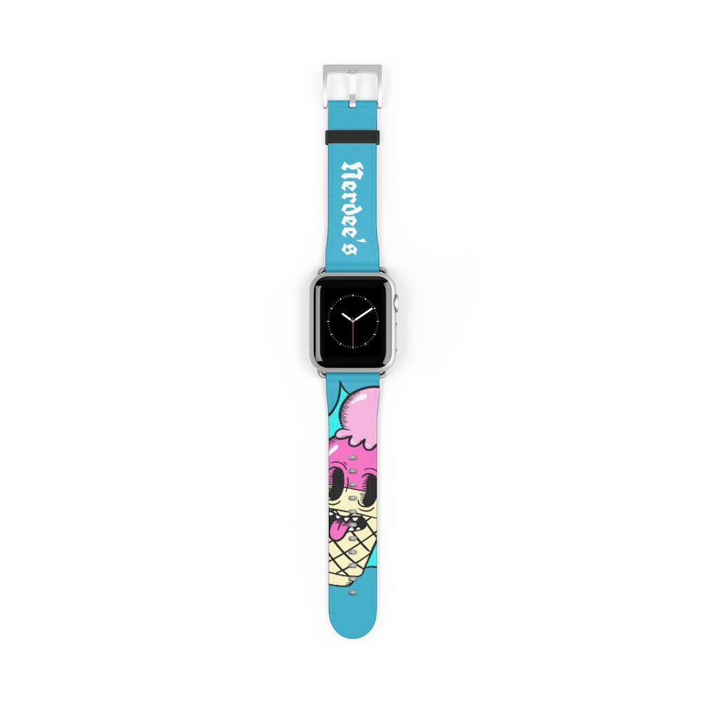 Nerdee's "I-Scream" Watch Band - (Design 01) Aqua