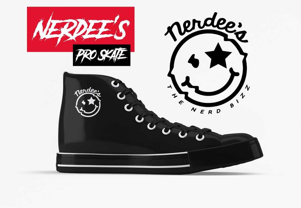 Nerdee's Pro Skate - Men's High-top Sneakers - Black