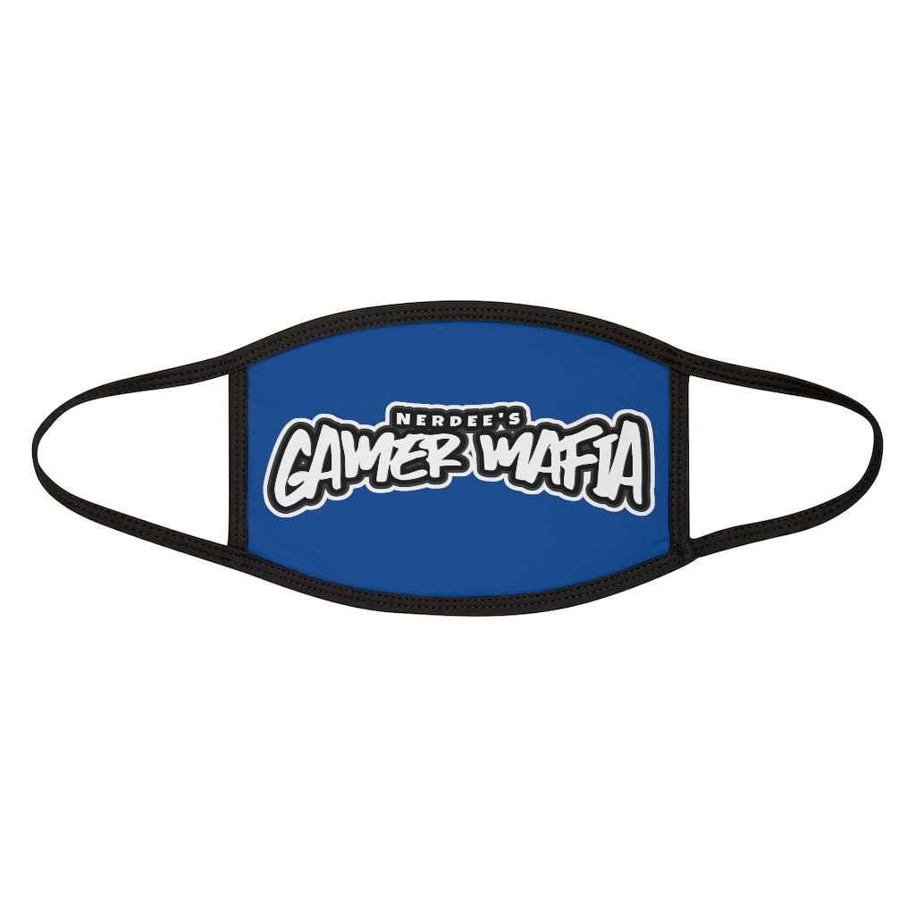 Nerdee's - Mixed-Fabric Face Mask - "Gamer Mafia" Logo (Design 01) - Blue