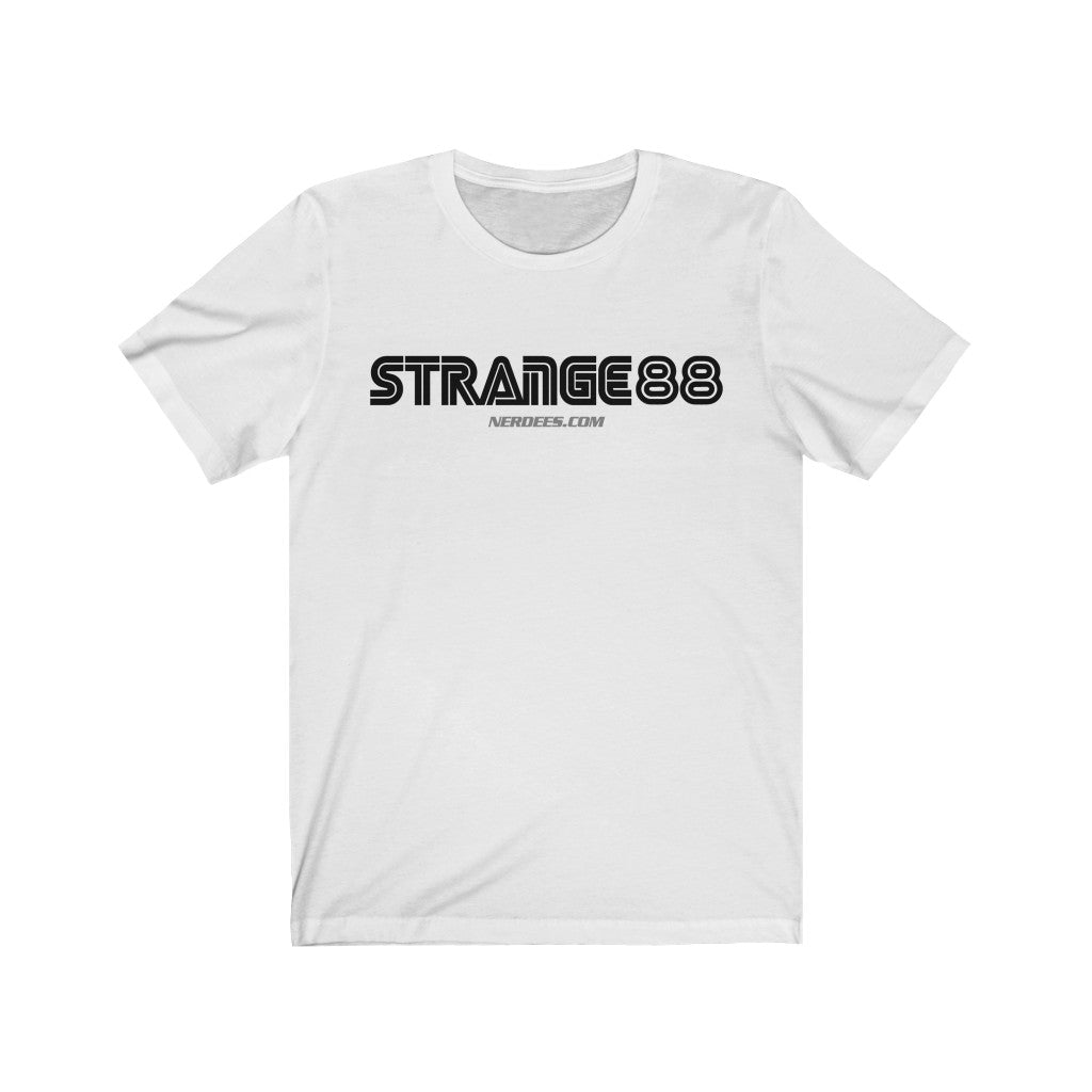Strange 88 Retro Logo Tee "Mega 16 Bit - Black" - Unisex Jersey Short Sleeve Tee