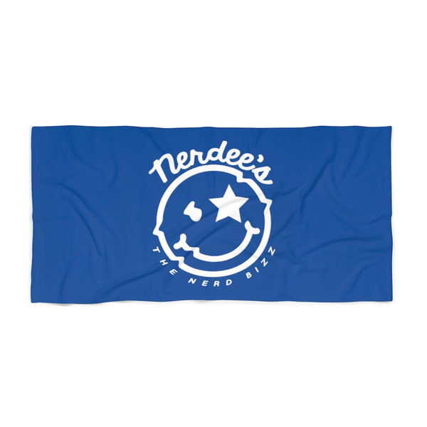Nerdee's Official Logo Beach Towel - Blue
