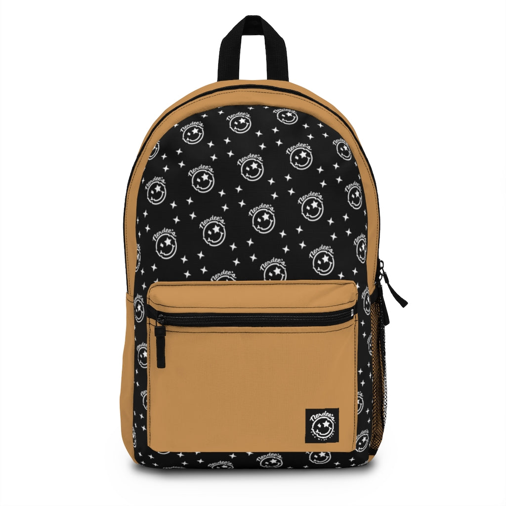 Nerdee's Logo Backpack (Design 04) - Tan