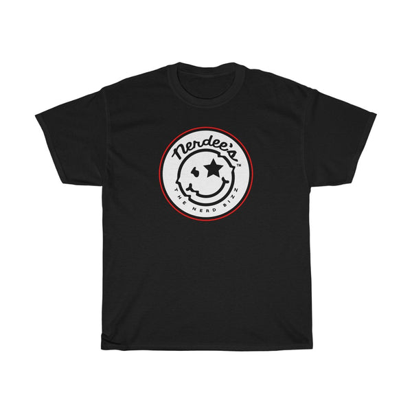 Nerdee's Round Emblem Logo (Design 02) - Unisex Heavy Cotton Tee
