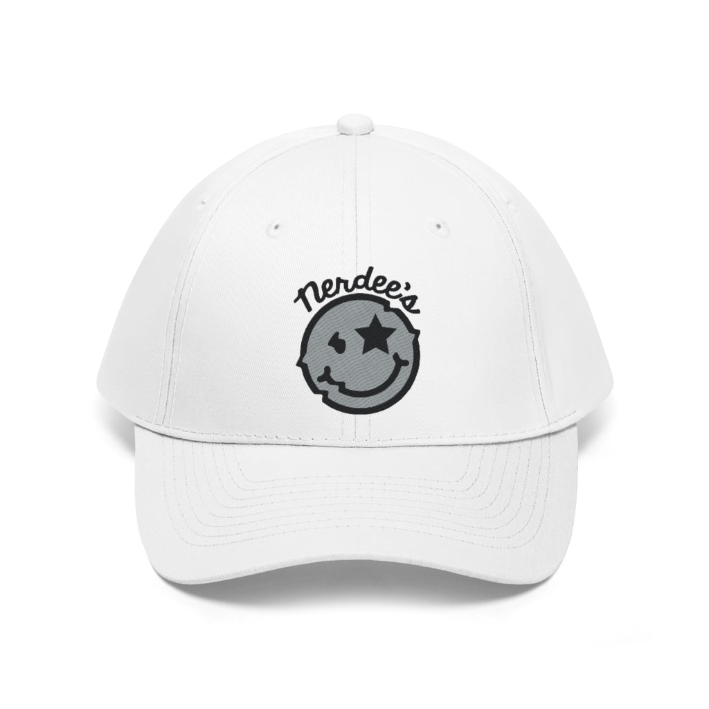 Nerdee's Official logo (BLK/SILVER) - Unisex Twill Hat