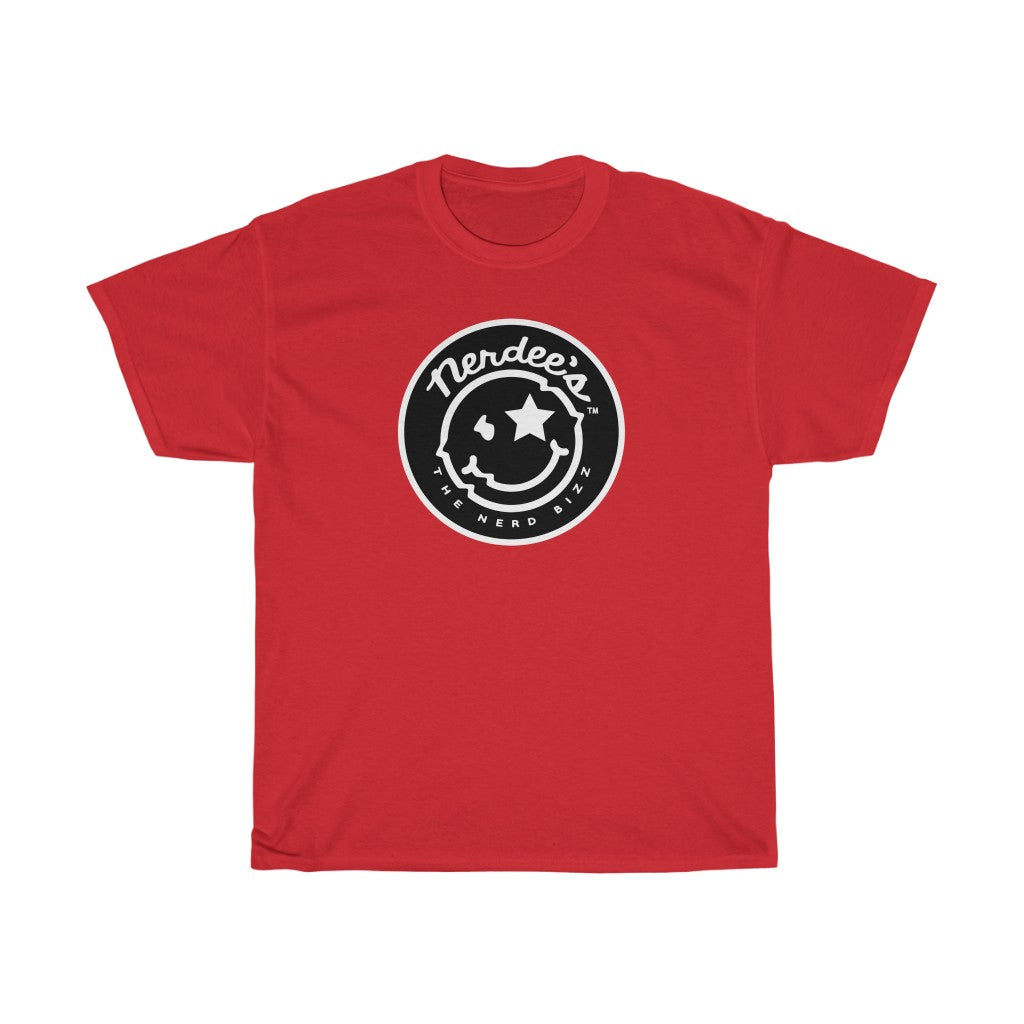 Nerdee's Round Emblem Logo (Design 01) - Unisex Heavy Cotton Tee