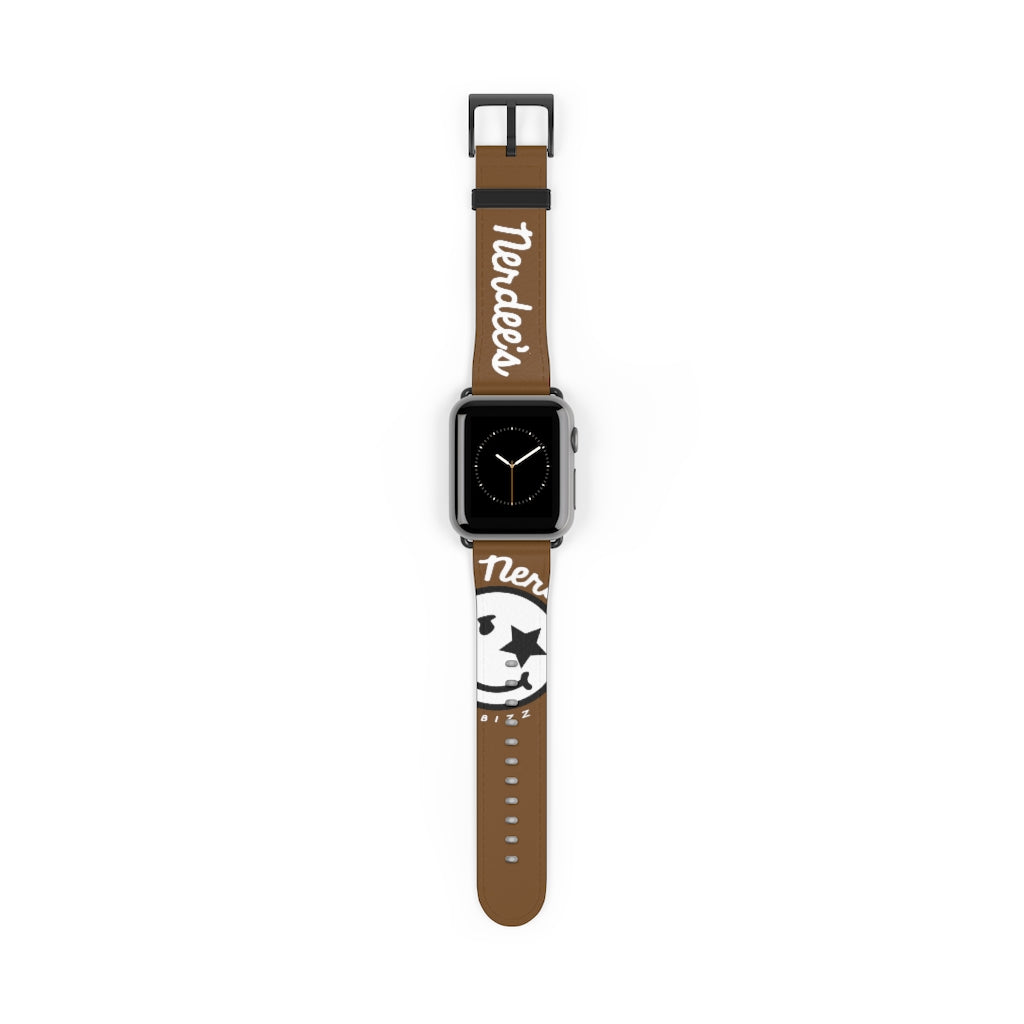 Nerdee's Official Logo Watch Band - (Design 02) Brown