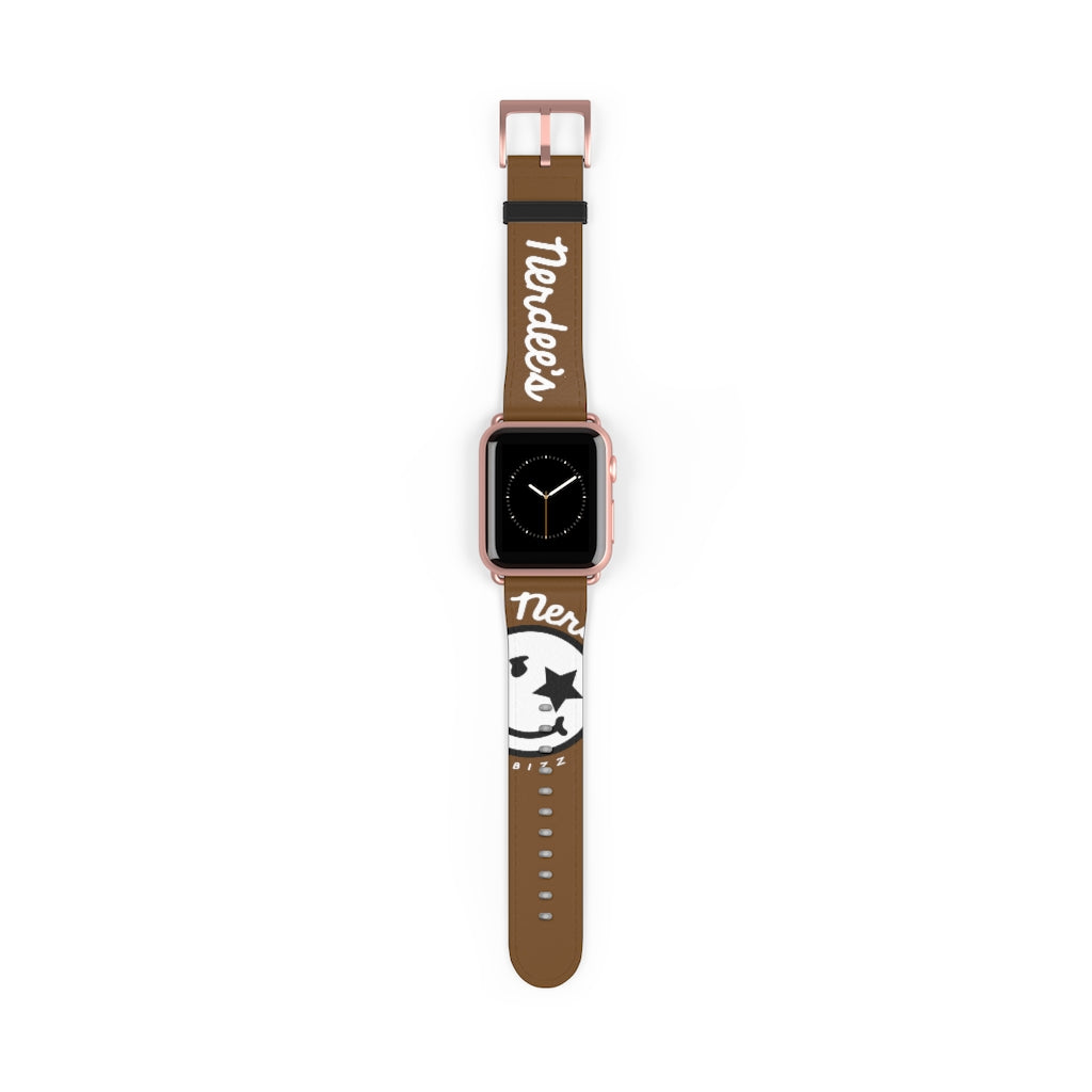 Nerdee's Official Logo Watch Band - (Design 02) Brown