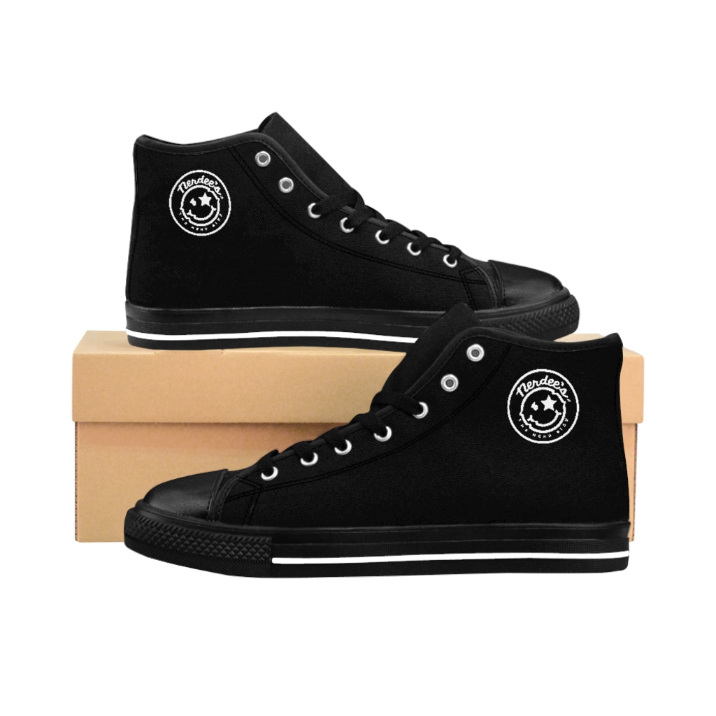 Nerdee's Pro Skate Series 2 - Men's High-top Sneakers - Black
