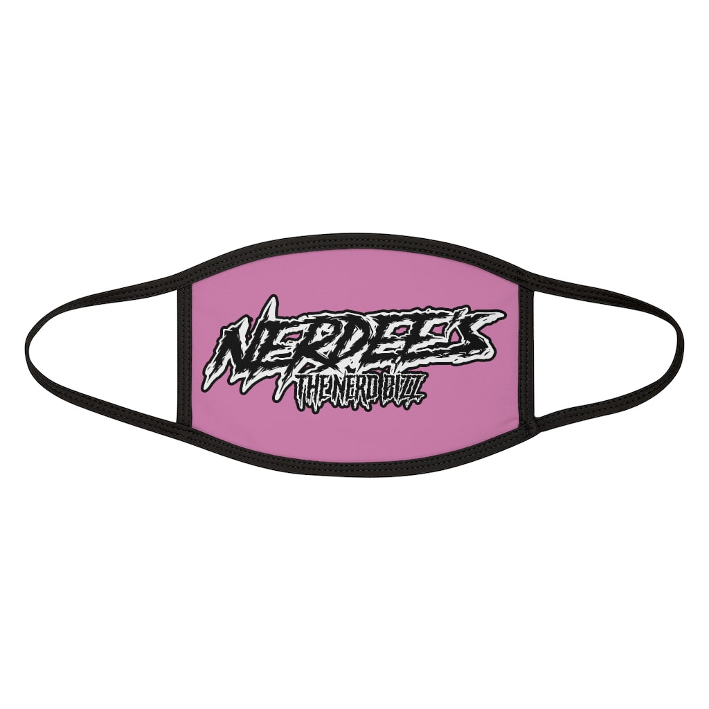 Nerdee's - The Nerd Bizz -  "Scratch" (WHT Design 01) - Mixed-Fabric Face Mask (Adult Large Fit) - Pink