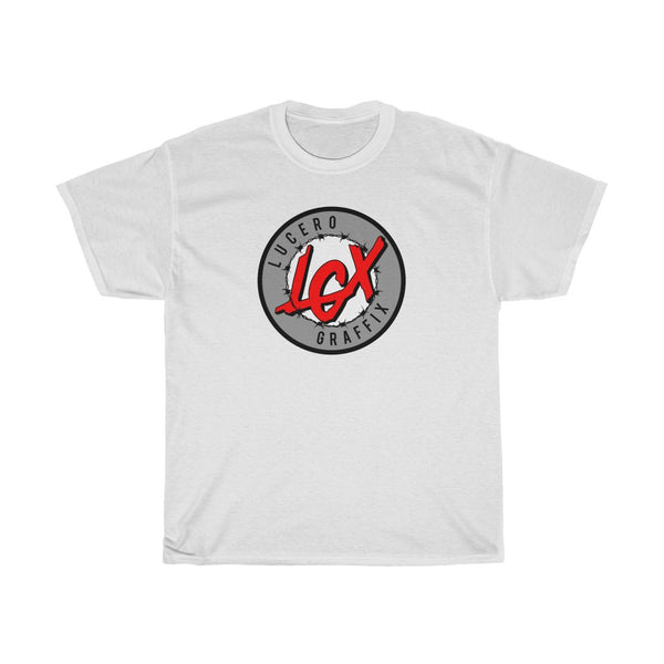 LGX Logo (WHT/GRY/RED) - Unisex Heavy Cotton Tee