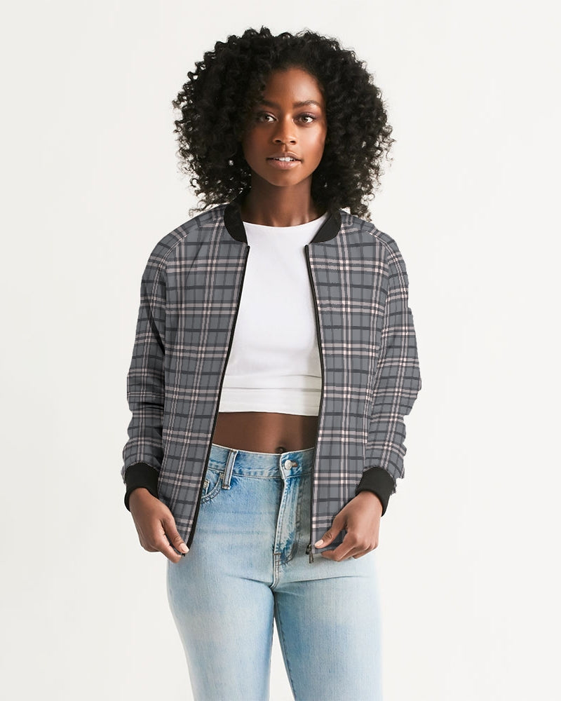 Classical Plaid Women's Bomber Jacket
