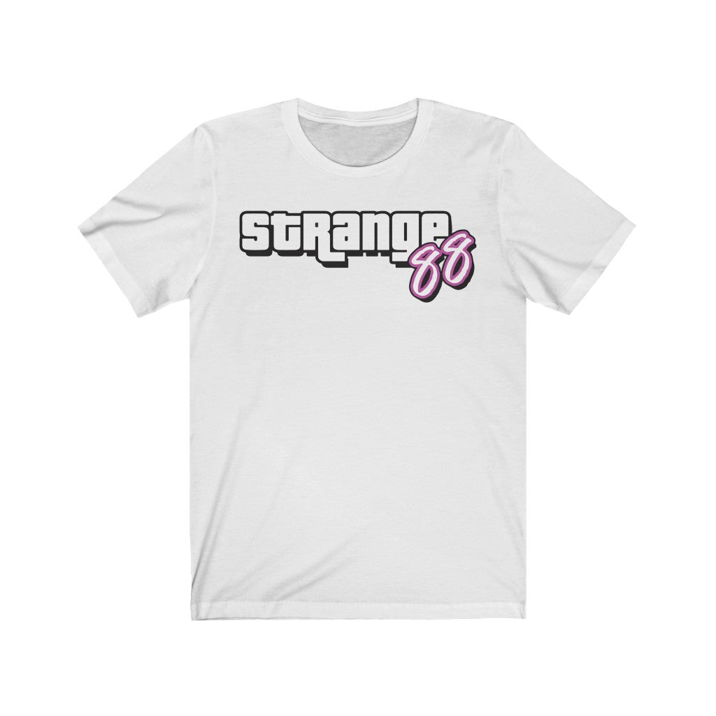 Strange 88 Retro Logo Tee "Grand Theft" (Logo 2) - Unisex Jersey Short Sleeve Tee