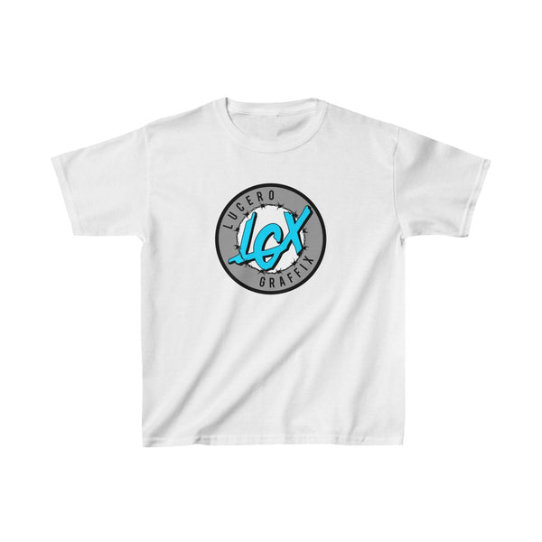 LGX GRY/WHT/AQU Logo - Kids Heavy Cotton™ Tee