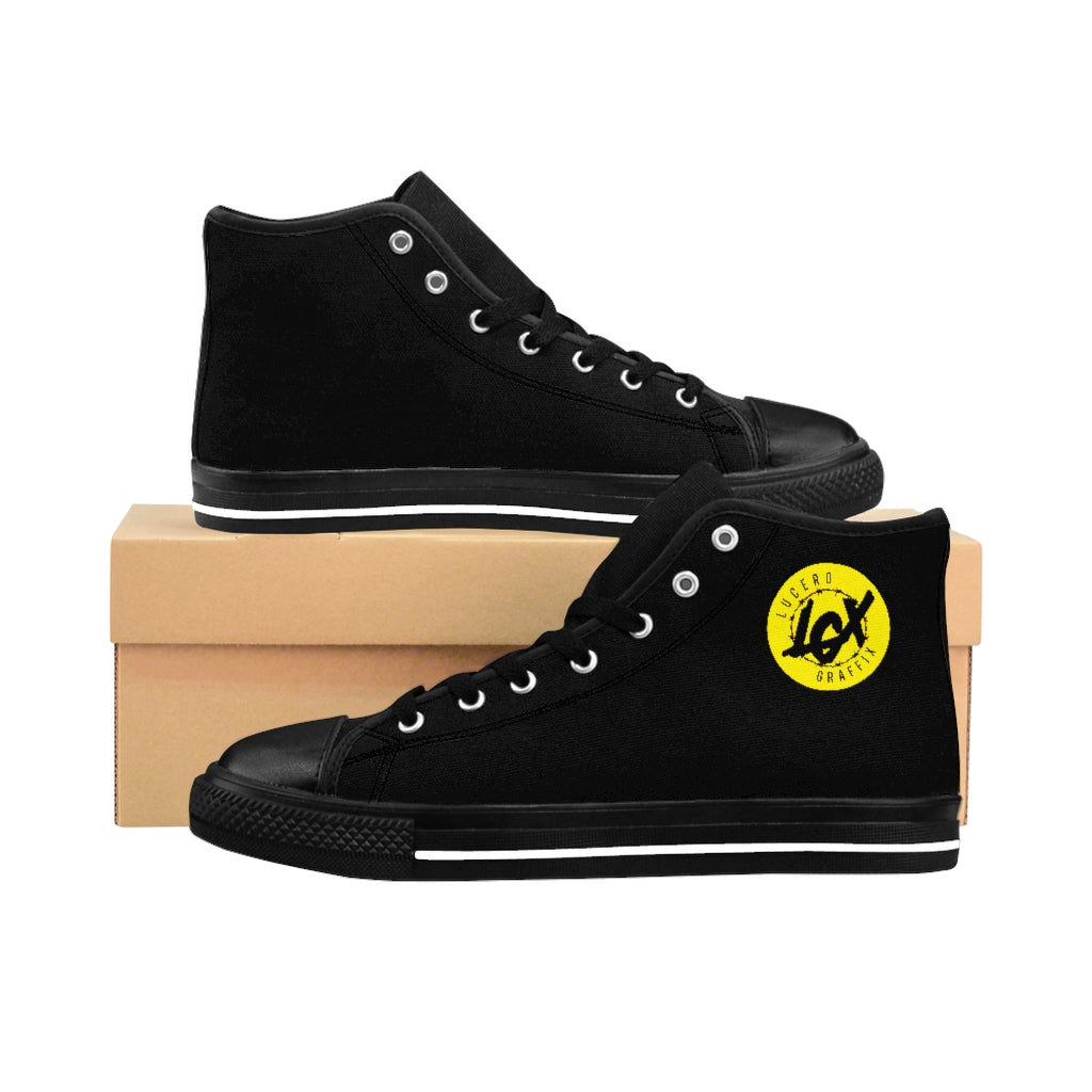 LGX - BLK/YEL Logo - Men's High-top Sneakers